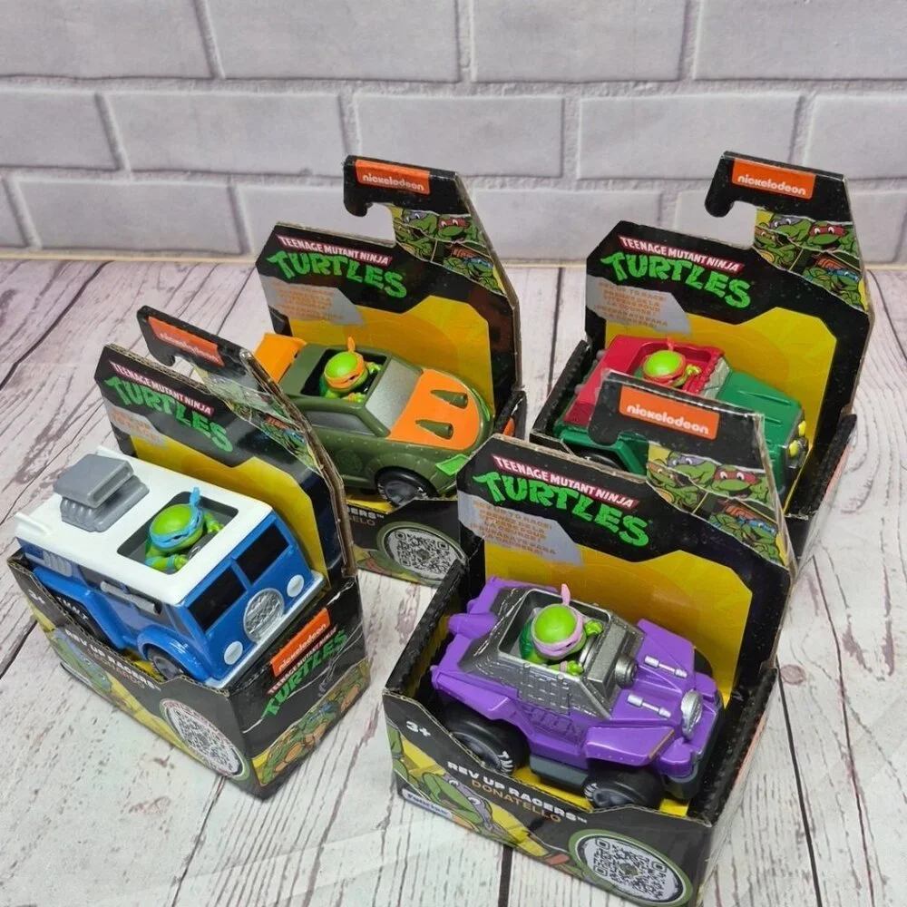 Teenage Mutant Ninja Turtles Rev Up Racers‎ Complete Set Of 4, Sealed New
